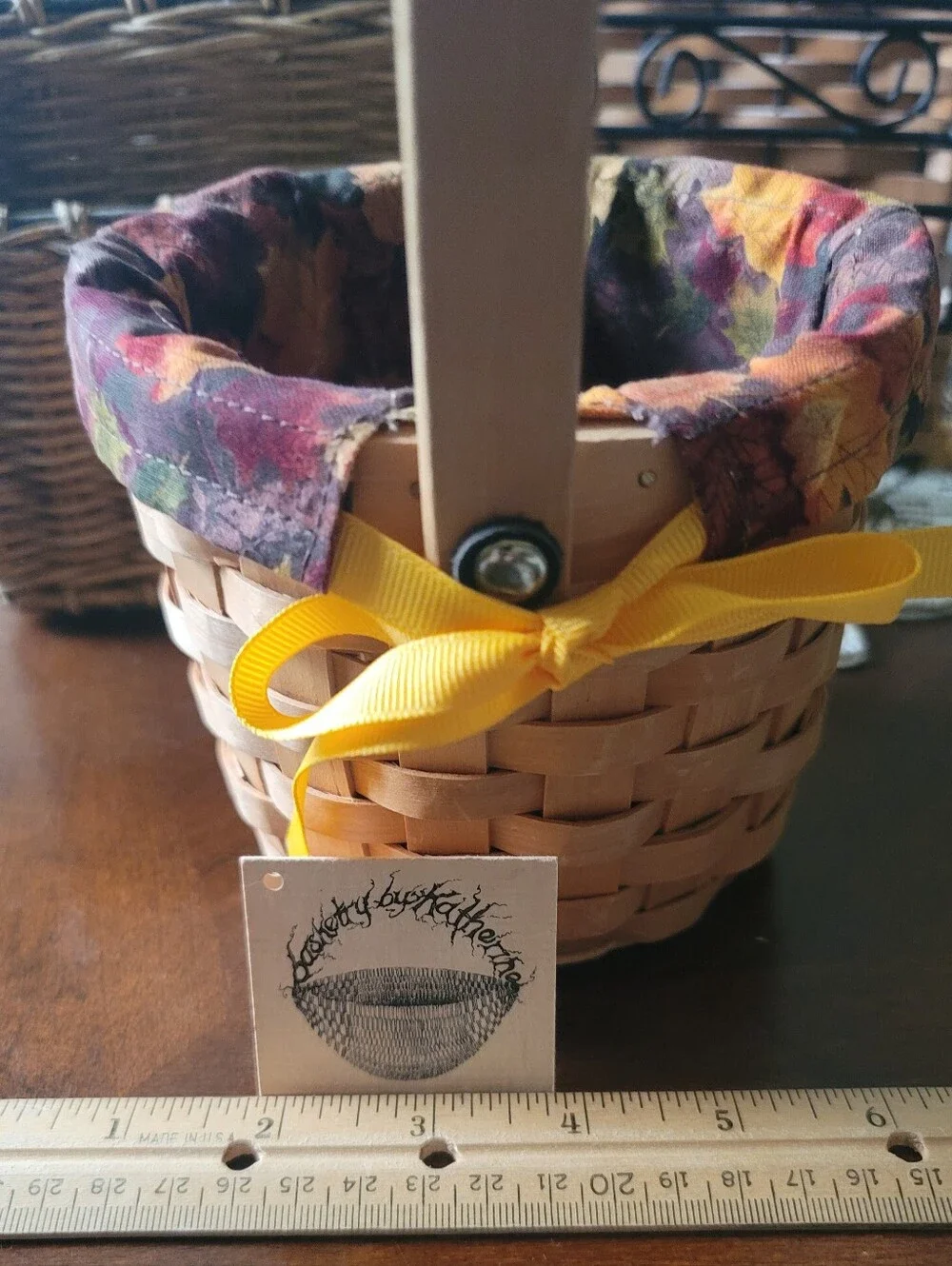 Wicker & Metal Letter/Pen Holder & File Holder & a Hand Woven Basket w/liner.